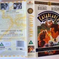 Casablanca (Michael Curtiz Film) [1942] Humphrey Bogart, Ingrid Bergman, Paul Henreid, Claude Rains, Conrad Veidt, Sydney Greenstreet, Peter Lorre & Dooley Wilson (PAL VHS Cassette Movie)