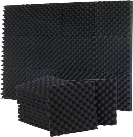 FREE EXPRESS SHIPPING Sound Proofing Panels 24 Pack Egg Crate Acoustic Foam 12 x 12 x 1.18 Inches High Density Acoustic Foam Panels Flame Retardant Sound Absorbing Panels Studio Treatment