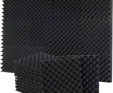 FREE EXPRESS SHIPPING Sound Proofing Panels 24 Pack Egg Crate Acoustic Foam 12 x 12 x 1.18 Inches High Density Acoustic Foam Panels Flame Retardant Sound Absorbing Panels Studio Treatment