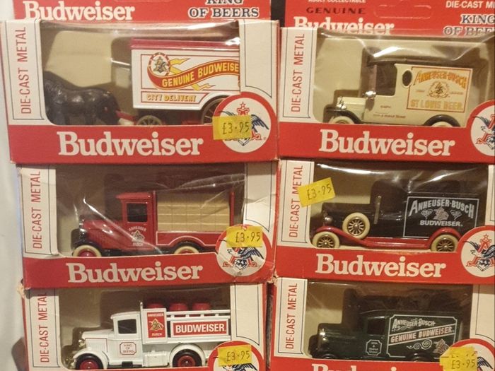 6 Budweiser Die.cast Models