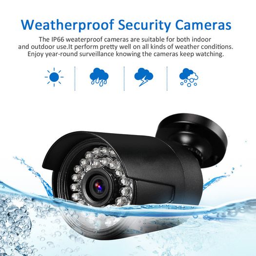 Cctv System, 4 Cameras 3000tvl Hd 1080n + Hdd - 1 Year Warranty