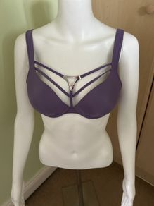Undressed purple bra