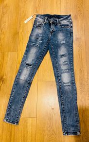 Toxic3 ripped blue denim jeans xs/6
