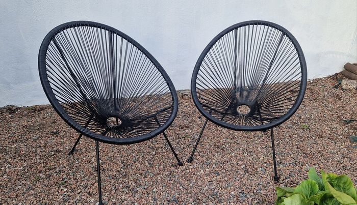 two garden chairs