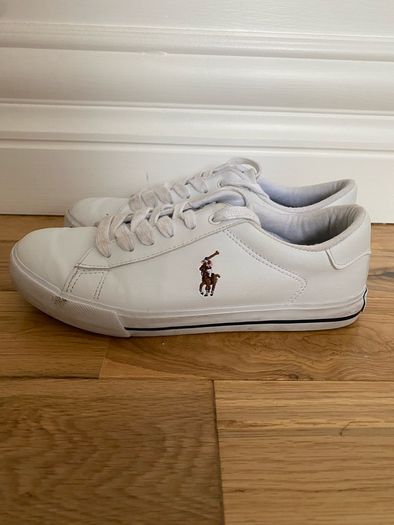Ralph Lauren Polo White Leather Runners
