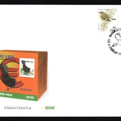 2002 Ireland Tenth Definitive Series Birds 38c Self-Adhesive Coils (Blackbird & Goldcrest) An Post First Day Cover (FDC)