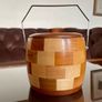 Mid Century Cambridgeware Chequered Ice Bucket 1960s Image 3
