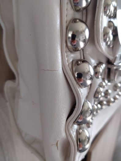 white big bag with studs