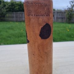 Antique stoneware bottle for Dutch gin (jenever)