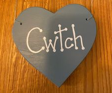 Handmade Welsh Wooden Heart Ornament