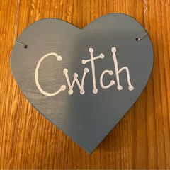 Handmade Welsh Wooden Heart Decoration