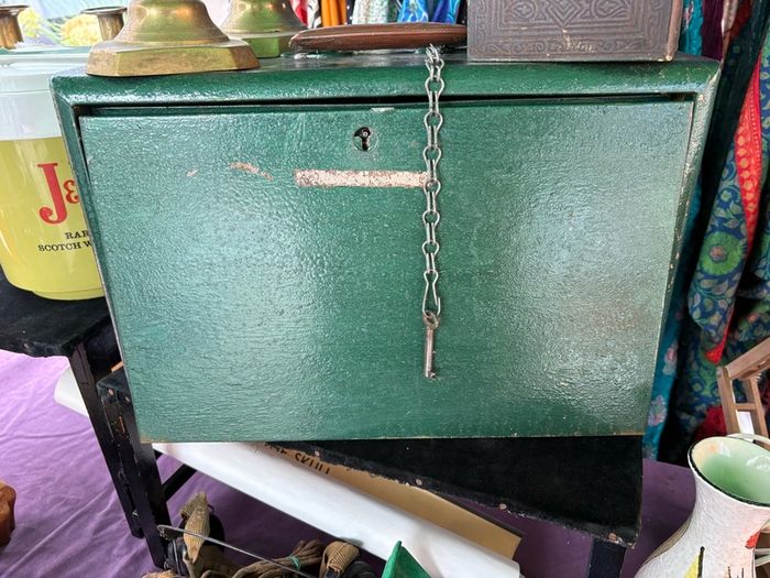 Vintage Industrial metal Engineer's drawers with working key