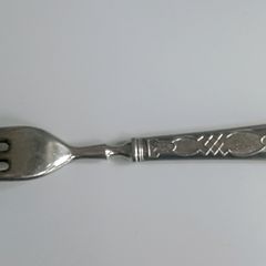 Vintage Art Deco pastry fork- 800 silver filled handle