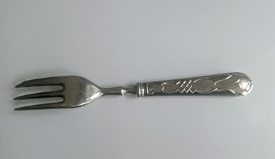 Vintage Art Deco pastry fork- 800 silver filled handle