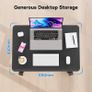65x45 cm Mobile Standing Desk with 4 Rolling Castors Height Adjustable on Wheels Portable Stand Up Over-Bed Table for Living Room Bedroom Medical Use Ergonomic Space Saving Image 4