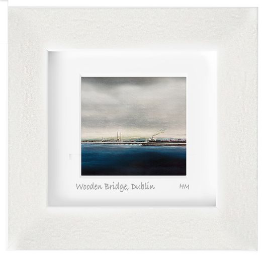4 INCH Square framed prints of Dublin Seascapes, A, by artist Helen Mathews