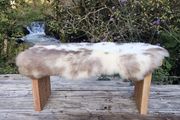 New Super Soft Genuine Natural Mocha &amp; Cream Spotted Sheepskin Rug