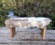 New Super Soft Genuine Natural Mocha & Cream Spotted Sheepskin Rug