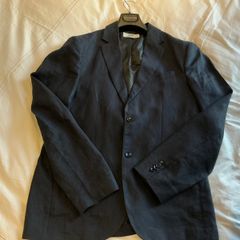 Zara Man Sartorial 100% Linen Blazer Navy - Size 52