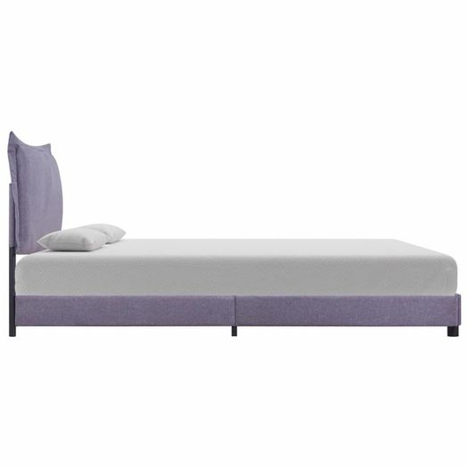 Bed Frame Light Grey Fabric 135x190 cm
