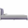Bed Frame Light Grey Fabric 135x190 cm Image 3