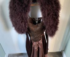 Anoushka designer bronze 3/4 length dress...stunning detail