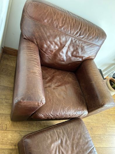 One seater sofa with stool included