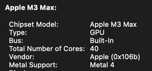 MacBook Pro 16" - M3 Max (40 Core GPU; Top Spec) - 128GB Memory (Top Spec) - 2TB SSD - AppleCare+ [Boxed!]