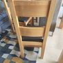 Oak Dining Chairs and Bench for Sale Image 4