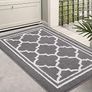 MULTIPLE SIZES/COLOURS AVAILABLE Washable Door Mats Indoor, Dirt Trapper Mat Absorbent Non-Slip Low Profile Doormat for Entrance Inside Kitchen Front Back Door Pets and Dogs 50 x 80 cm Image 2