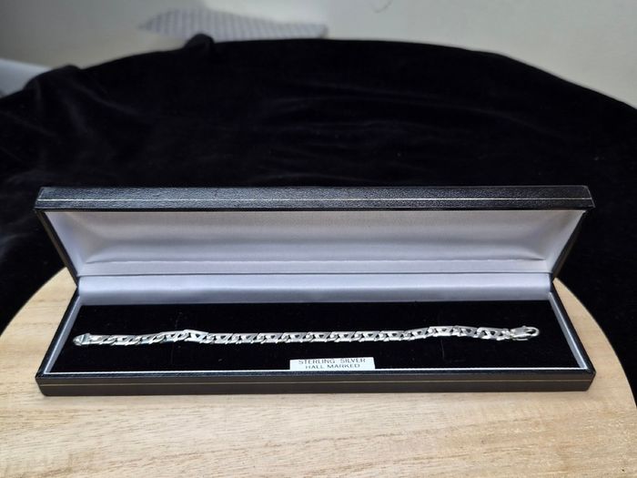 Men's Sterling Silver 925 Link Bracelet 19cm Boxed