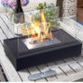 Rectangle Tabletop Bio Ethanol Fireplace Indoor Outdoor Fire Pit Portable Fire Bowl Pot Fireplace in Black, Realistic Burning (FREE POSTAGE) Image 3