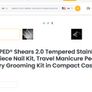 Manscaped Shears 2.0 Stainless Steel 4-Piece Nail Kit, Luxury Grooming Travel Set Case Image 9