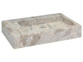 Sink Grey 58x39x10 cm Marble