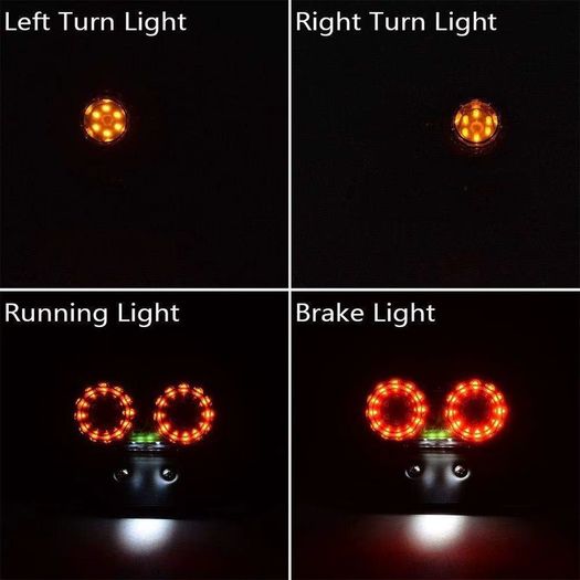 Universal 12V Motorcycle LED Brake Tail Light Signal Lights LED Integrated Tail Light with License Plate Bracket