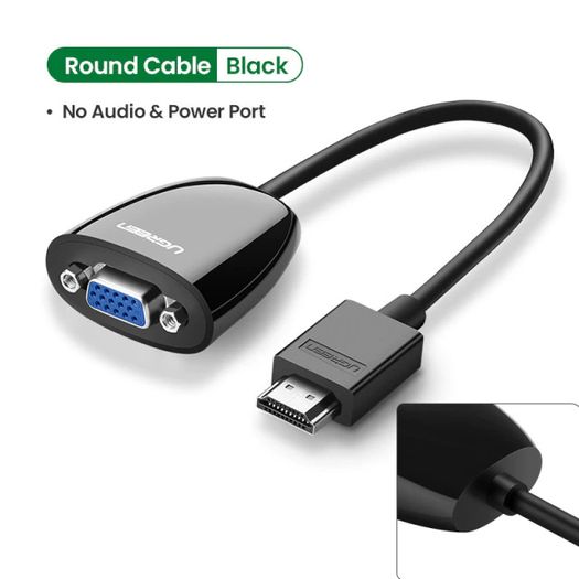 Ugreen Premium 1080P HDMI (Male) to VGA (Female) Video Cable Converter Gold Plated Adapter (Brand New/Warranty)