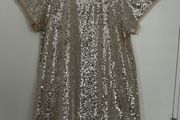 Champagne sequin dress for a girl, 110 cm, 4-5 years