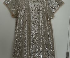 Champagne sequin dress for a girl, 110 cm, 4-5 years