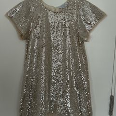 Champagne sequin dress for a girl, 110 cm, 4-5 years