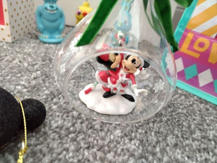 Box Of New as New Disney Christmas Ornaments and Gifts