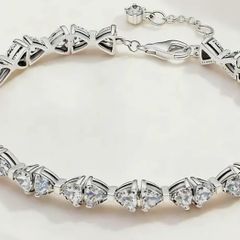 Pandora Sparkling Bow Chain Tennis Bracelet Brand New