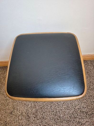 Rare Mid-Century Beech Utility Stool  Pristine Mint Condition