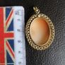 Vintage Gold Plated Cameo Pendant Image 3