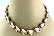 Gorgeous Vintage Gold Tone Enameled Choker Necklace