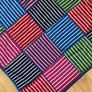 Polarn O Pyret POP reversible blanket unisex patchwork stripes Image 8