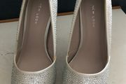 Pre-loved 'New Look' White Sparkly Platform Stiletto Shoes