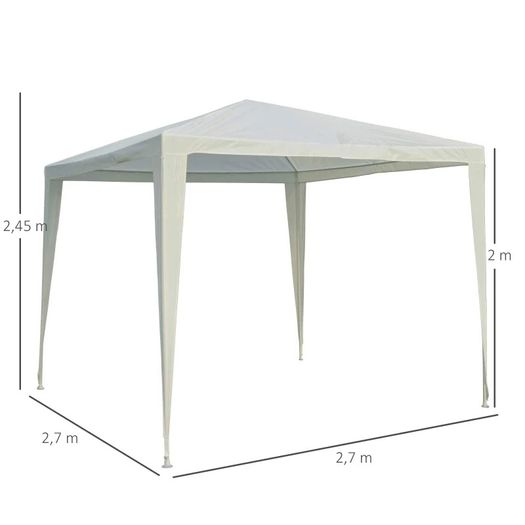 2.7m x 2.7m Garden Gazebo Marquee Party Tent Wedding Canopy Outdoor (FREE POSTAGE)