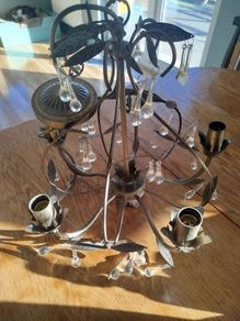 brass 5 bulb light