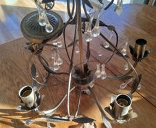 brass 5 bulb light