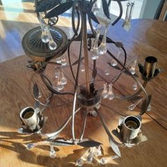 brass 5 bulb light